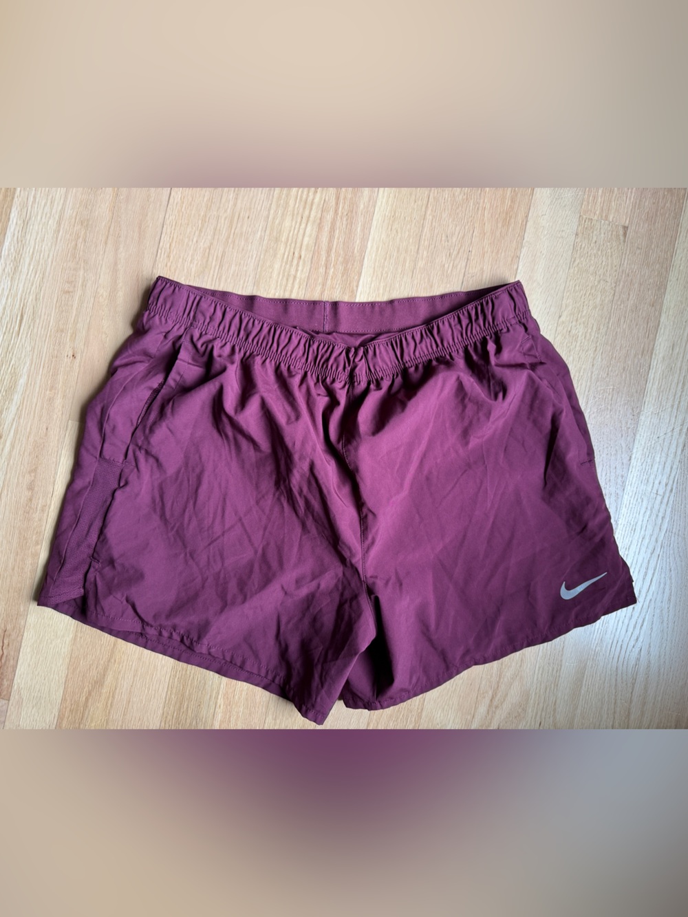 Nike mens crimson Athletic Shorts with Swoosh